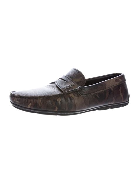 prada camo loafers|Men's Loafers .